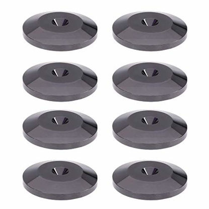 Picture of Bluecell Pack of 8 Black 24K Nickel Plated Speaker Spikes Pads Mats 5x25mm Isolation Stand Foot Cone Base
