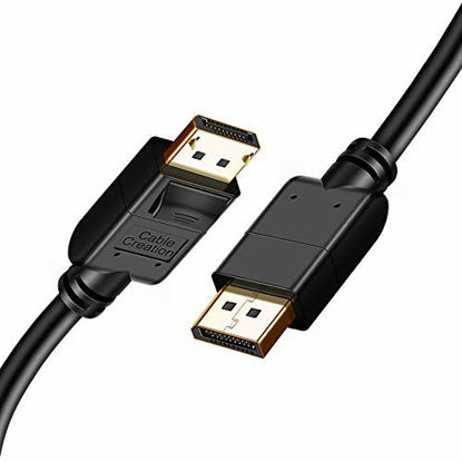 Picture of CableCreation 8K DisplayPort Cable 1.4, DisplayPort to DisplayPort Cable 10ft (DP to DP Cable) Gold Plated with 8K@60Hz, 4K@144Hz, 2K@165Hz Video Resolution & HDR Support, 3M/ Black