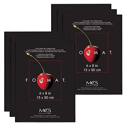 Picture of MCS Format Front-Loading Gallery Wall Frame Set, 6 x 8 Inch, 6 x 8 in, Black, 6 Count