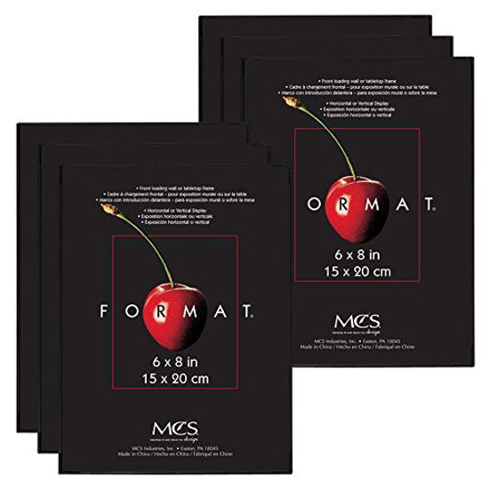 Picture of MCS Format Front-Loading Gallery Wall Frame Set, 6 x 8 Inch, 6 x 8 in, Black, 6 Count