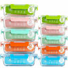 Picture of [10-Pack] Glass Food Storage Containers (A Set of Five Colors), Meal Prep Containers with Lids for Kitchen, Home Use - Airtight Glass Lunch Boxes