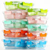 Picture of [10-Pack] Glass Food Storage Containers (A Set of Five Colors), Meal Prep Containers with Lids for Kitchen, Home Use - Airtight Glass Lunch Boxes