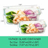 Picture of [10-Pack] Glass Food Storage Containers (A Set of Five Colors), Meal Prep Containers with Lids for Kitchen, Home Use - Airtight Glass Lunch Boxes