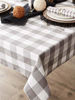 Picture of DII Buffalo Check Collection Classic Tabletop, Tablecloth, 60x104, Gray & White