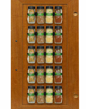 Picture of SimpleHouseware Spice Gripper Clips Strips Cabinet Holder - 4 Strips, Holds 20 Jars, Black