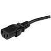 Picture of StarTech.com 10 ft Computer Power Cord - NEMA 5-15P to 2x C13 - C13 Y-Cable - Power Cord Y Splitter Cable - Power 2 monitors at once (PXT101Y10), black
