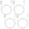 Picture of GE, White, 9 Ft Extension Cord 4 Pack, 3 Outlet Power Strip, Polarized, 16 Gauge, Twist-to-Close Safety Covers, Indoor Rated, Perfect for Home, Office or Kitchen, UL Listed, 50358