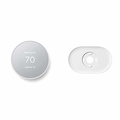Picture of Google Nest Thermostat - Smart Thermostat for Home - Programmable Wifi Thermostat & Trim Kit - Made for the Nest Thermostat - Programmable Wifi Thermostat Accessory - Snow