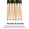 Picture of Donner Drum Sticks, Snare Drumsticks 5A Classic Maple Wood Drumsticks 3 Pair With Carrying Bag