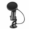 Picture of YOTTO Microphone Pop Filter Studio Windscreen Mic Cover Mask Shield with Flexible Gooseneck and Clamp for Blue Yeti, Audio Technica and All Microphones