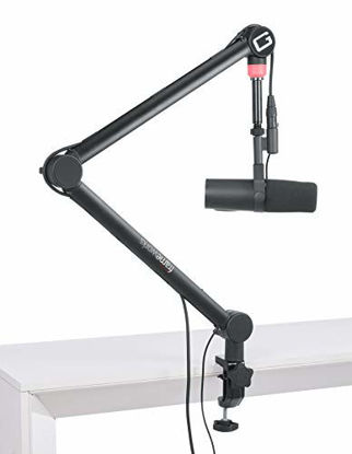 Picture of Gator Frameworks Professional Desktop Broadcast/Podcast Microphone Boom Stand with On-Air Indicator Light (GFWMICBCBM4000)