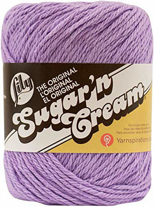 Picture of Lily Sugar 'N Cream The Original Solid Yarn, 2.5oz, Medium 4 Gauge, 100% Cotton - Violet - Machine Wash & Dry