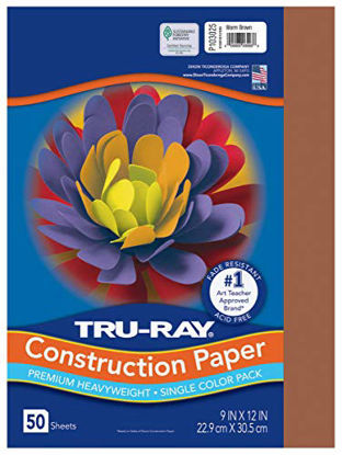Picture of Tru-Ray Heavyweight Construction Paper, Warm Brown, 9" x 12", 50 Sheets