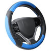 Picture of SEG Direct Black and Blue Microfiber Leather Steering Wheel Cover for Prius Civic 14" - 14.25"