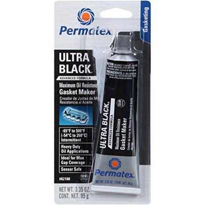 Picture of Permatex 82180-12PK Ultra Black Maximum Oil Resistance RTV Silicone Gasket Maker, 3.35 oz. Tube (Pack of 12)
