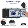 Picture of License Plate Frame,2PCS Silicone License Plate Frame with Drainage Holes Rust-Proof, Weather-Proof and Rattle-Proof License Plate Frame for Car - Black