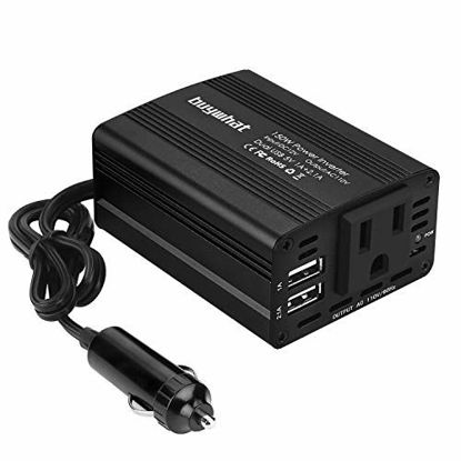 Picture of Buywhat 150W Power Inverter DC 12V to 110V AC Converter Car Plug Adapter Outlet Charger for Laptop Computer