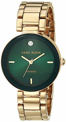 Picture of Anne Klein Women's AK/1362GNGB Diamond-Accented Gold-Tone Bracelet Watch