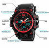 Picture of Mens Digital Watches 50M Waterproof Outdoor Sport Watch Military Multifunction Casual Dual Display Stopwatch Wrist Watch Black Red