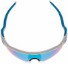 Picture of Oakley Men's OO9208 Radar EV Path Polarized Rectangular Sunglasses, Polished White & Blue/Prizm Sapphire, 38 mm
