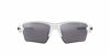 Picture of Oakley Men's OO9188 Flak 2.0 XL Rectangular Sunglasses, Polished White w Black/Prizm Black Polarized, 59 mm