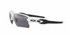 Picture of Oakley Men's OO9188 Flak 2.0 XL Rectangular Sunglasses, Polished White w Black/Prizm Black Polarized, 59 mm