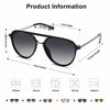 Picture of SOJOS Oversized Polarized Sunglasses for Women Men Aviator Ladies Shades SJ2078 with Black Frame/Gradient Grey Lens