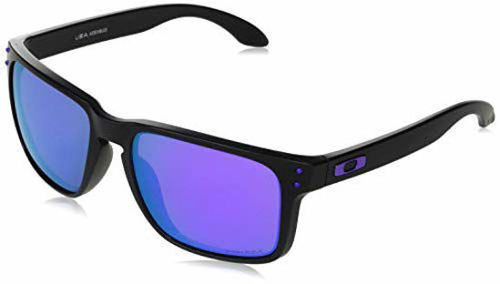 Picture of Oakley Men's OO9417 Holbrook XL Square Sunglasses, Matte Black/Prizm Violet, 59 mm