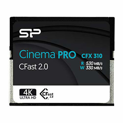 Picture of Silicon Power 128GB CFast2.0 CinemaPro CFX310 Memory Card, 3500X and up to 530MB/s Read, MLC, for Blackmagic URSA Mini, Canon XC10/1D X Mark II and More