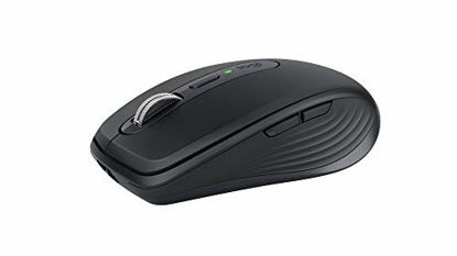 Picture of Logitech MX Anywhere 3 Compact Performance Mouse, Wireless, Comfort, Fast Scrolling, Any Surface, Portable, 4000DPI, Customizable Buttons, USB-C, Bluetooth - Graphite