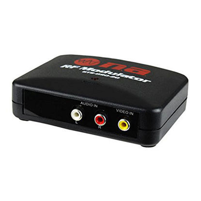 Picture of RF Modulator TV Switch Audio Video RCA Ant Input to F Type Coax Output Converter