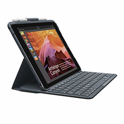 Picture of Logitech Slim Folio with Integrated Bluetooth Keyboard for iPad (5th and 6th Generation) Black
