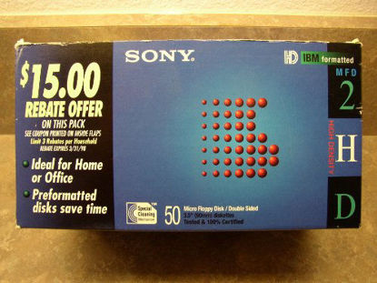 Picture of Sony 1.44MB Floppy Disk (50-Pack)