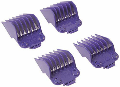 Picture of Andis 01415 Master Dual Magnet Large 4-Comb Set Designed For MBA, MC-2, ML, PM-1 And PM-4, Purple