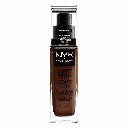 Picture of NYX PROFESSIONAL MAKEUP Can't Stop Won't Stop Full Coverage Foundation - Warm Walnut (With Red Undertone)