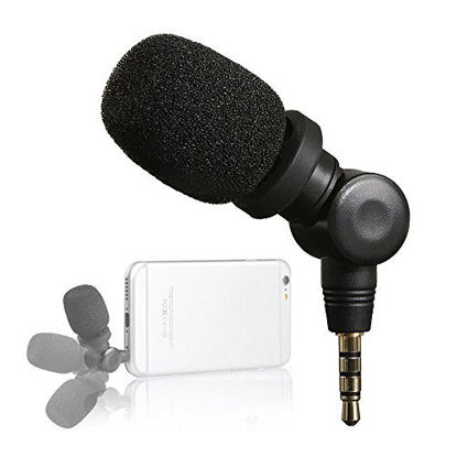 Picture of Saramonic SmartMic Mini Condenser Flexible Microphone for Smartphones,Vlogging Microphone for iPhone and YouTube Video, Mic for iOS Apple iPhone 7 7s 8 X 11 6 6s iPad and Android Phone
