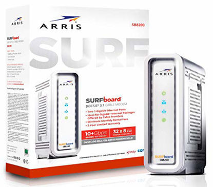 Picture of ARRIS SURFboard SB8200 DOCSIS 3.1 Gigabit Cable Modem, Approved for Cox, Xfinity, Spectrum & others