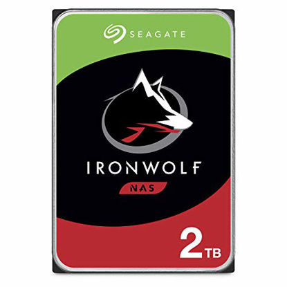 Picture of Seagate IronWolf 2TB NAS Internal Hard Drive HDD - CMR 3.5 Inch SATA 6Gb/s 5900 RPM 64MB Cache for RAID Network Attached Storage - Frustration Free Packaging (ST2000VN004)