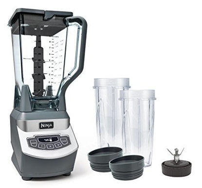 Picture of Ninja Professional Countertop Blender with 1100-Watt Base, 72 Oz Total Crushing Pitcher and (2) 16 Oz Cups for Frozen Drinks and Smoothies (BL660), Gray