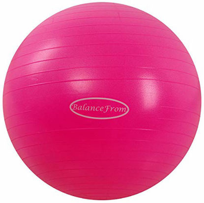 Picture of BalanceFrom Anti-Burst and Slip Resistant Exercise Ball Yoga Ball Fitness Ball Birthing Ball with Quick Pump, 2,000-Pound Capacity (38-45cm, S, Pink)