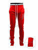Picture of SCREENSHOTBRAND-P11853 Mens Hip Hop Premium Slim Fit Track Pants - Athletic Jogger Rose Embroidery Bottom with Taping-Red-XLarge