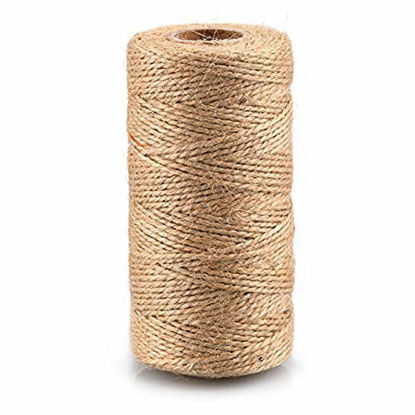 Picture of KINGLAKE 328 Feet Natural Jute Twine Best Arts Crafts Gift Twine Christmas Twine Durable Packing String