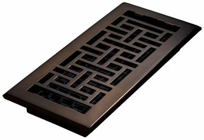 Picture of Decor Grates AJH410-RB Oriental Floor Register, 4x10, Rubbed Bronze