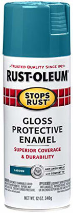 Picture of Rust-Oleum 277239 Stops Rust Spray Paint, 12 Oz, Gloss Lagoon