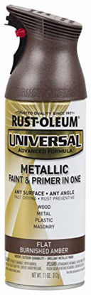 Picture of Rust-Oleum 271472 Universal All Surface Spray Paint, 11 oz, Flat Metallic Burnished Amber