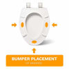 Picture of Bio Bidet SlimEdge Simple Bidet Toilet Attachment in White with Dual Nozzle, Fresh Water Spray, Non Electric, Easy to Install, Brass Inlet and Internal Valve
