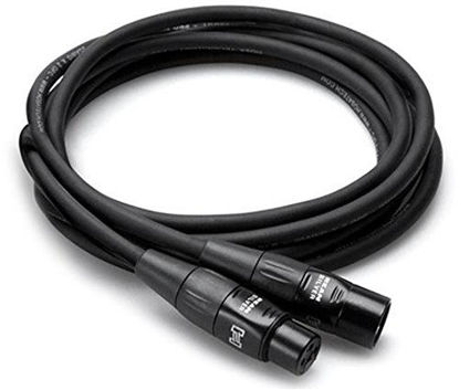Picture of Hosa HMIC-010 Pro Microphone Cable, REAN XLR3F to XLR3M Connectors, 10 feet Cable Length, Silver-plated REAN Connectors, 20 AWG x 2 Oxygen-Free Copper (OFC) Conductors, 90% OFC Braided Shield
