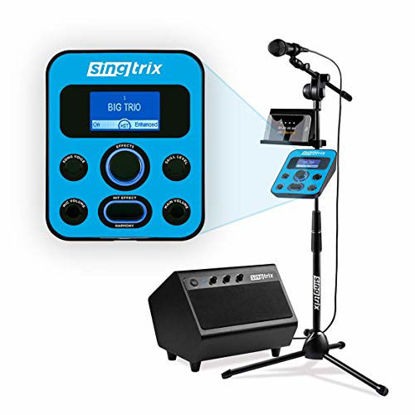 Picture of Singtrix Party Bundle on SharkTank & Kardashians, Karaoke Machine Transforms your Voice with 375+ Pro Vocal Effects, Voice Tuning, Microphone, Powerful Speaker, Mic Stand, YouTube Karaoke Songs