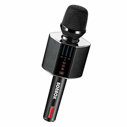 Picture of BONAOK 2021 Karaoke Microphone, Portable Wireless Bluetooth Car Karaoke Mic Dual Sing for Party Christmas Android/iPhone/PC/All Smartphone G50