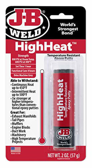 Picture of J-B Weld 8297 HighHeat 550 Degree Epoxy Putty Stick - 2 oz.